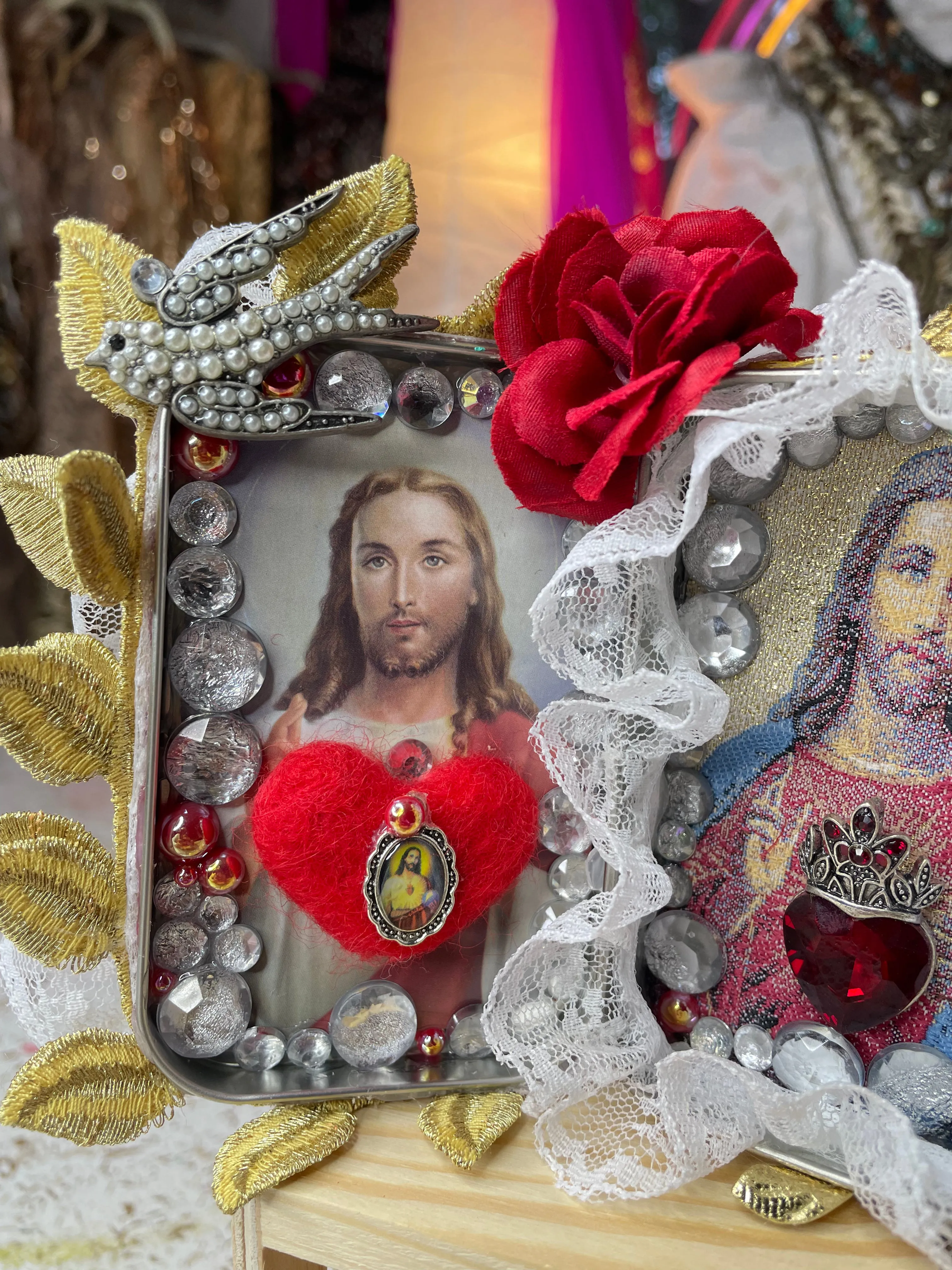 Canvas / little shrine of the Sacred Heart