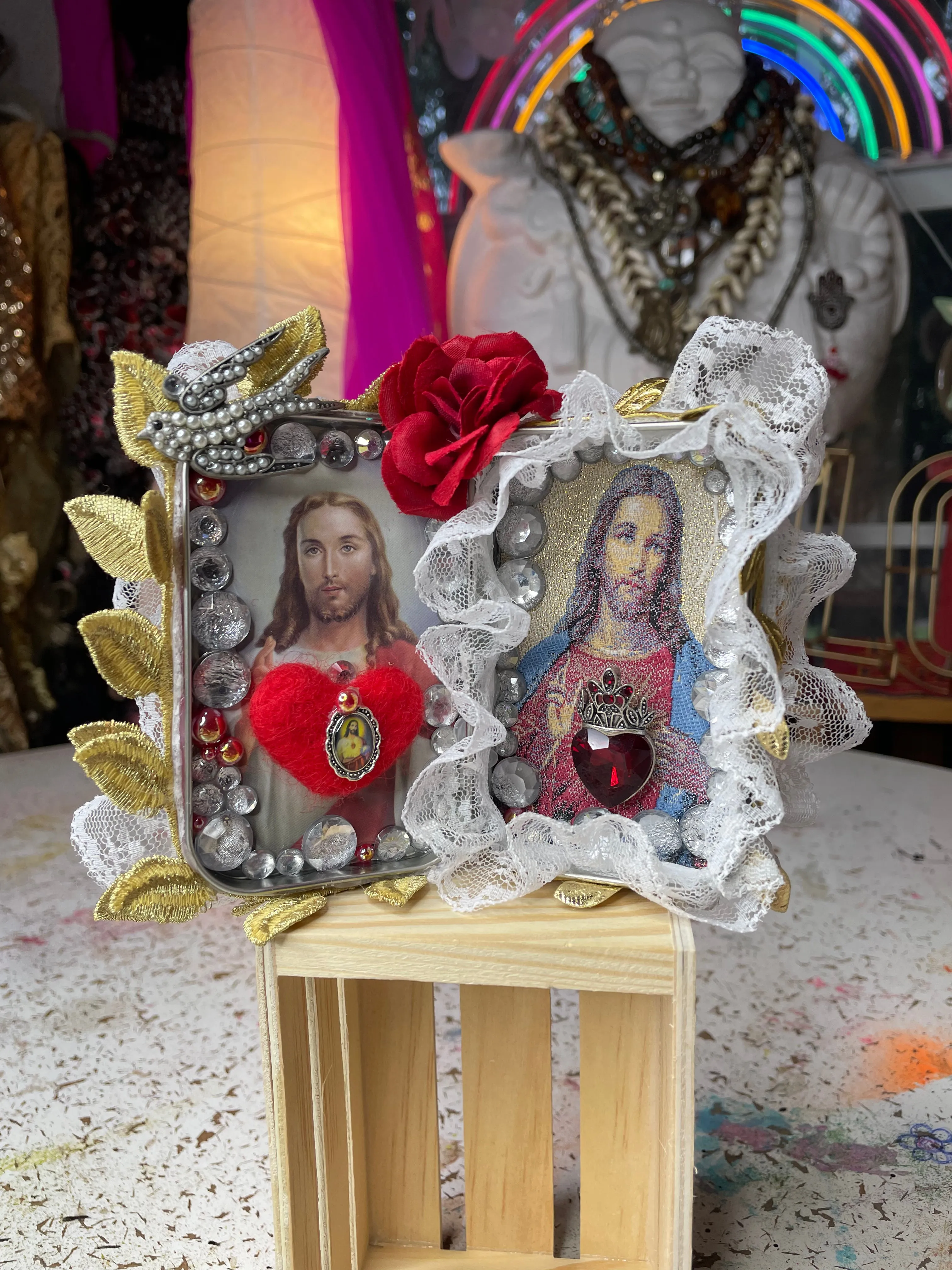 Canvas / little shrine of the Sacred Heart