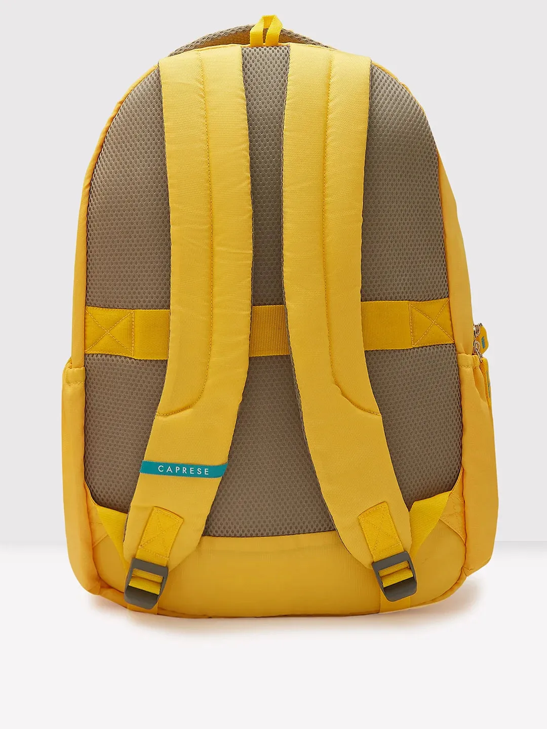 Caprese Xenia Large Yellow School Laptop Backpack