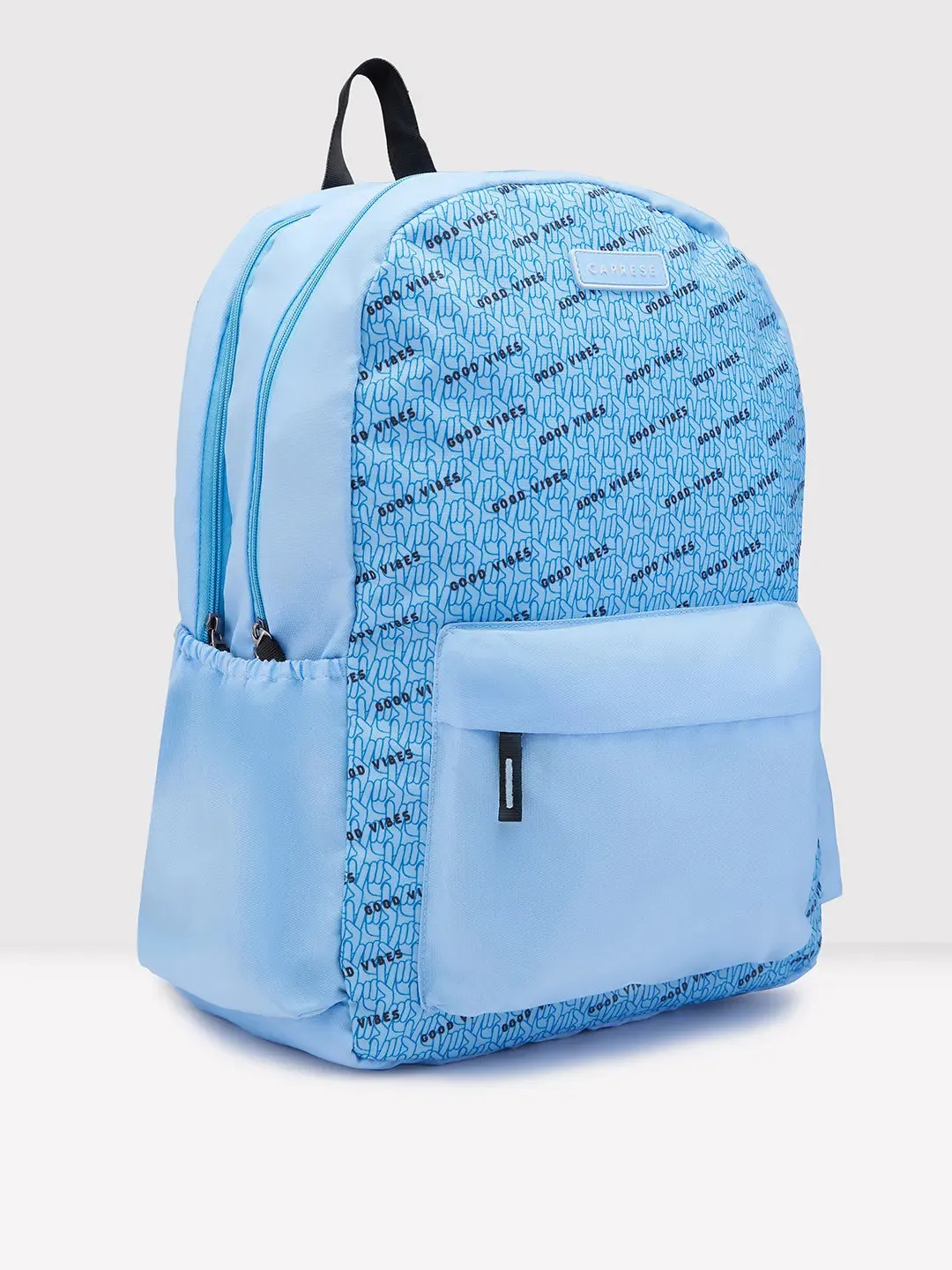 Caprese Zoe X Large Light Blue Laptop Backpack