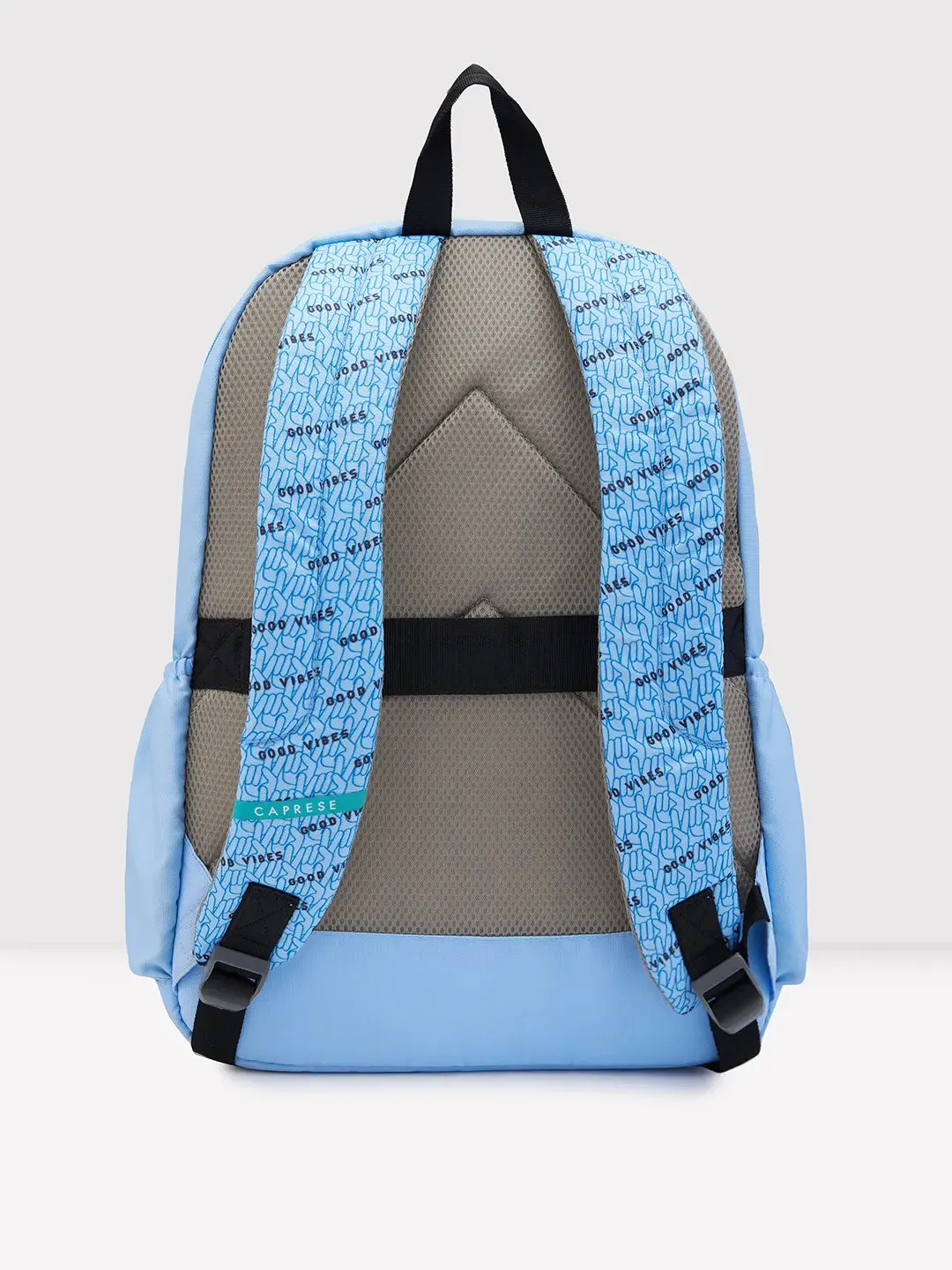 Caprese Zoe X Large Light Blue Laptop Backpack