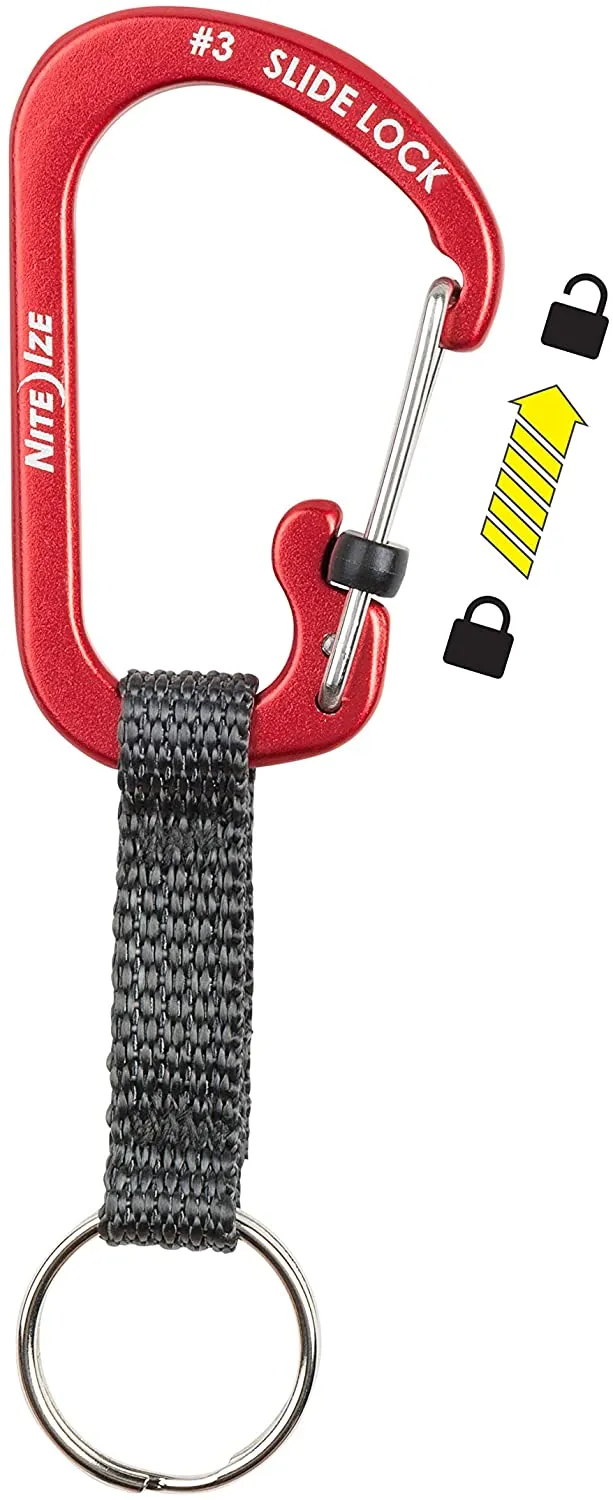 Carabiner Keyring with Slide lock (Alu)