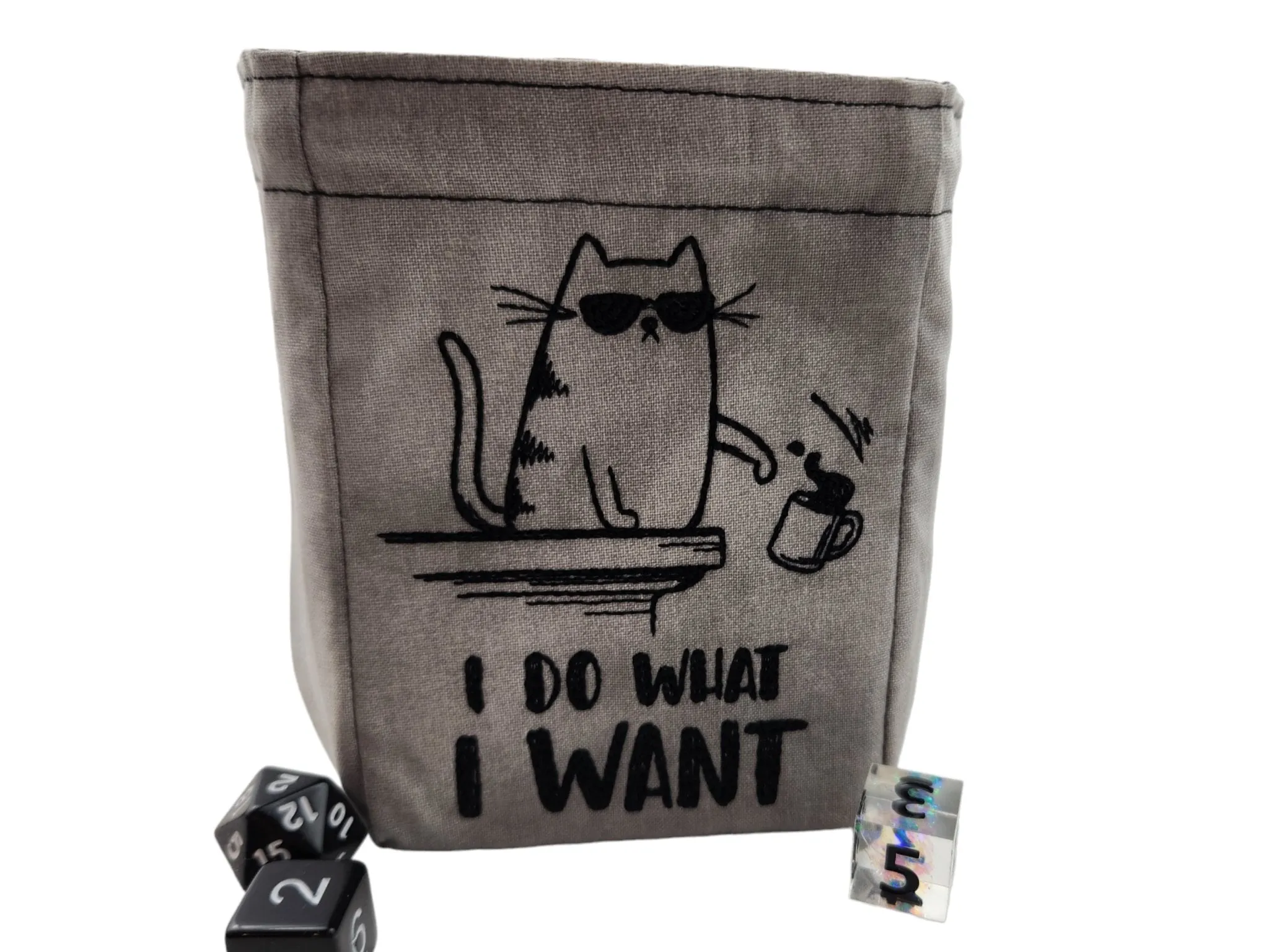 Cat Attitude dice bag