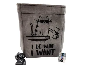 Cat Attitude dice bag