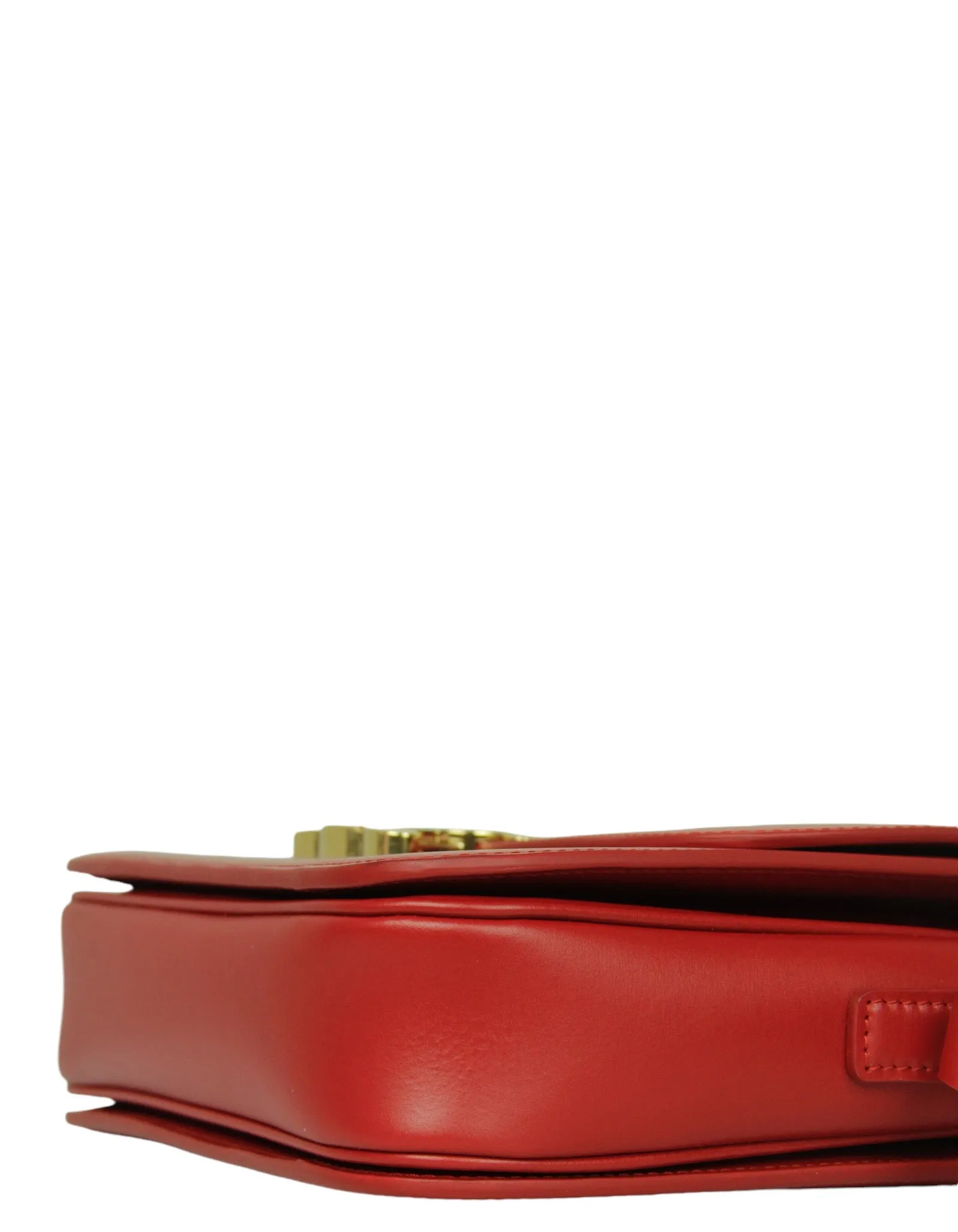 Celine Red Shiny Calfskin Classique Triomphe Bag