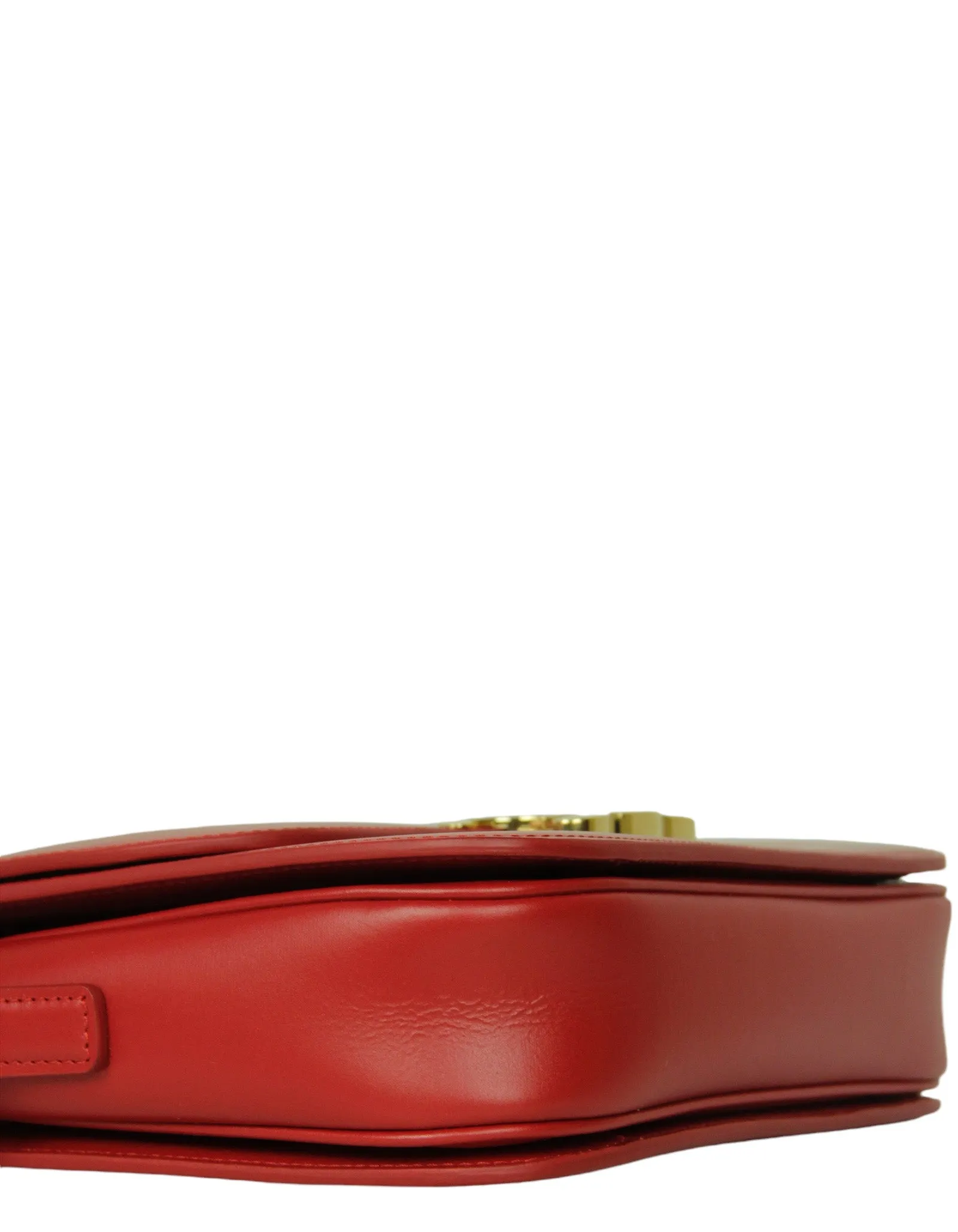 Celine Red Shiny Calfskin Classique Triomphe Bag