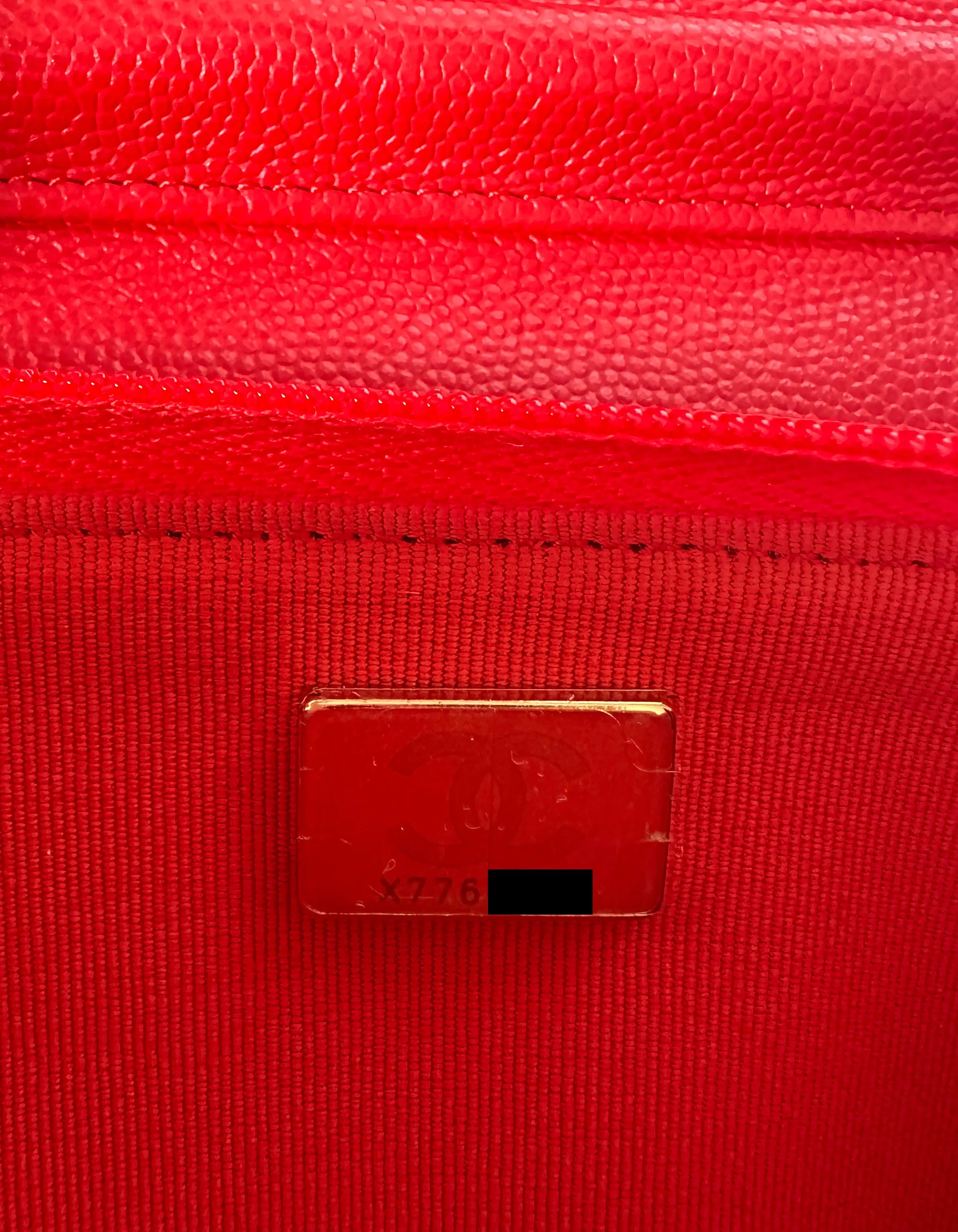 Chanel 2022 NEW Red Quilted Caviar Leather Wallet On Chain WOC Crossbody Bag