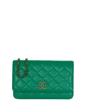 Chanel 2023 NEW Vert Green Caviar WOC