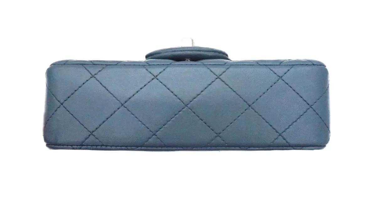 Chanel Blue Quilted Lambskin Mini Flap Bag