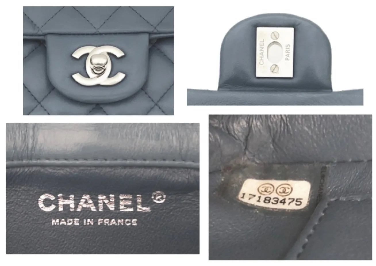 Chanel Blue Quilted Lambskin Mini Flap Bag