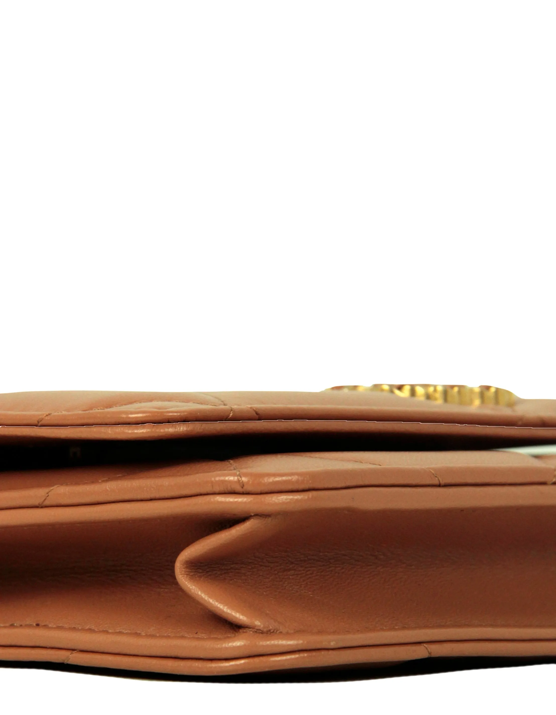 Chanel Brown Quilted 19 WOC Crossbody Bag