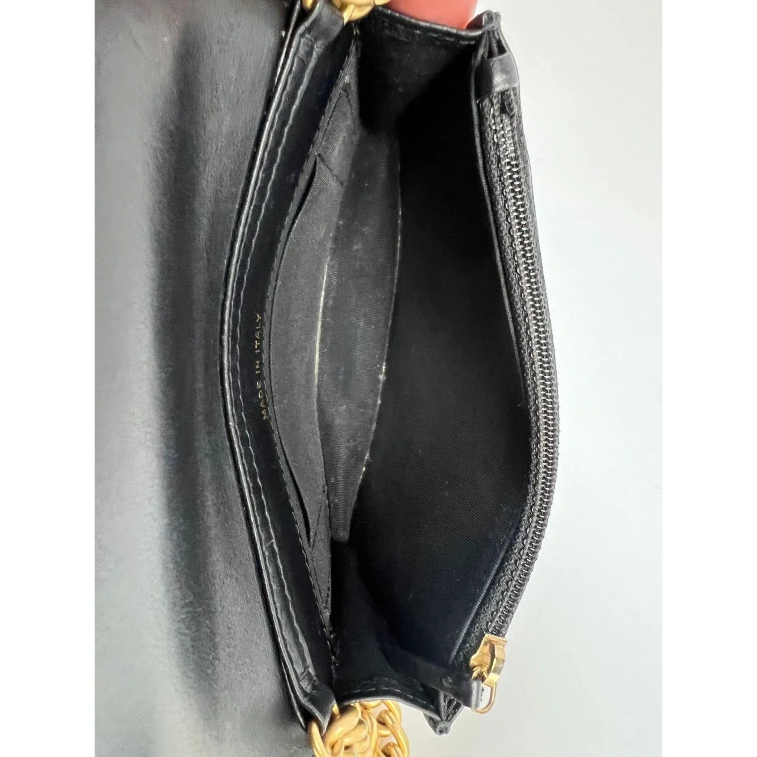 Chanel Caviar Quilted Mini Boy Clutch Wallet on a Chain Black