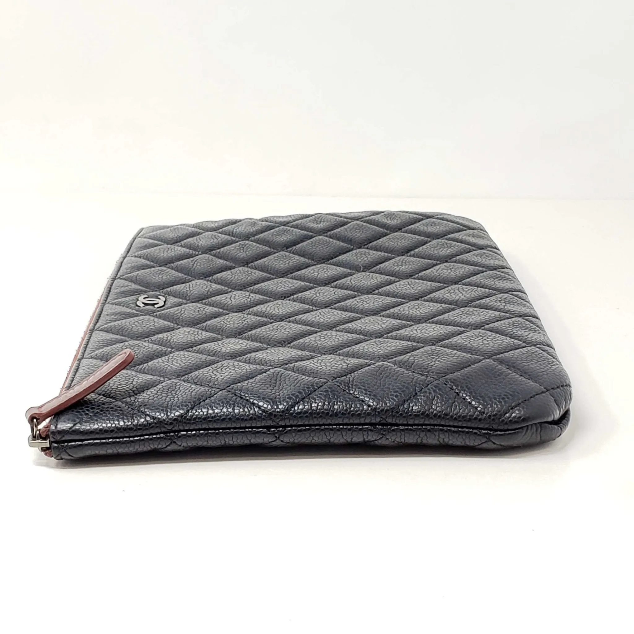 Chanel CC Caviar Quilted Cosmetic / Clutch Bag