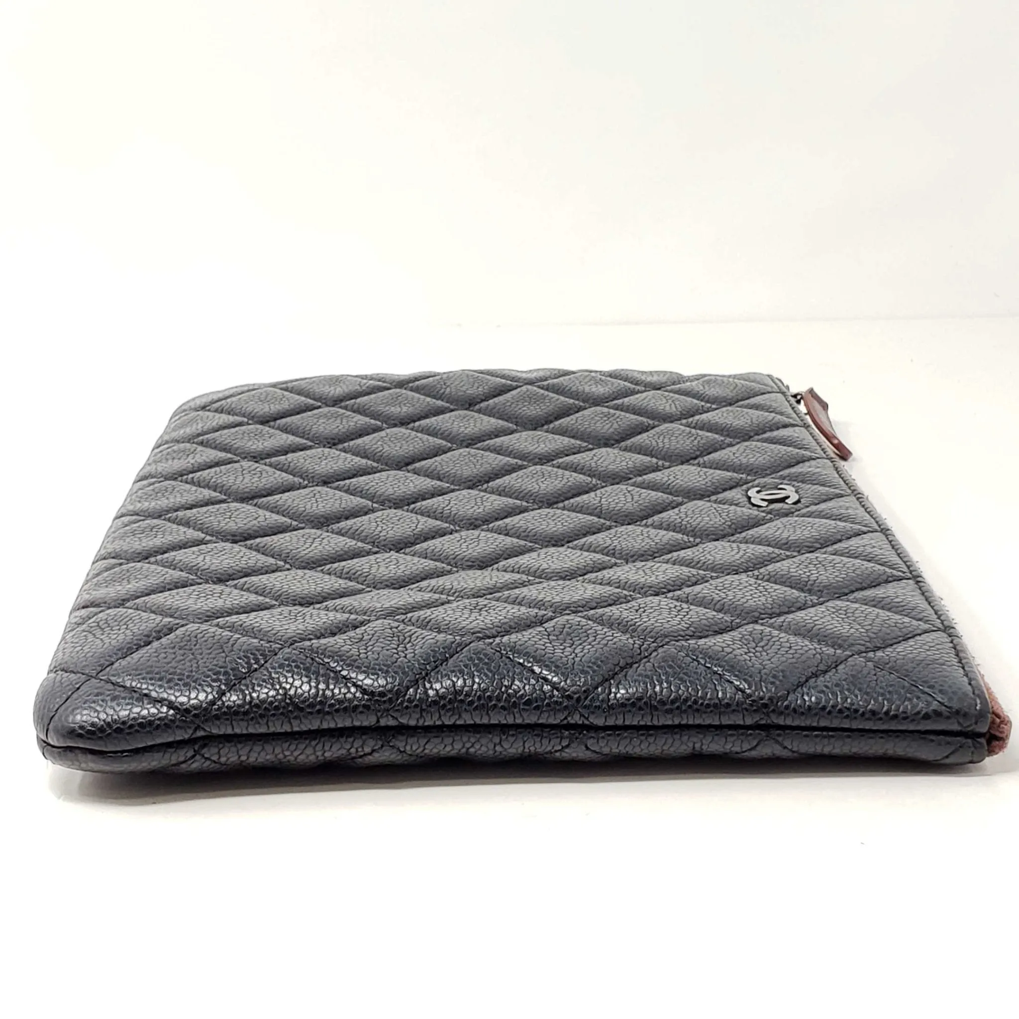 Chanel CC Caviar Quilted Cosmetic / Clutch Bag