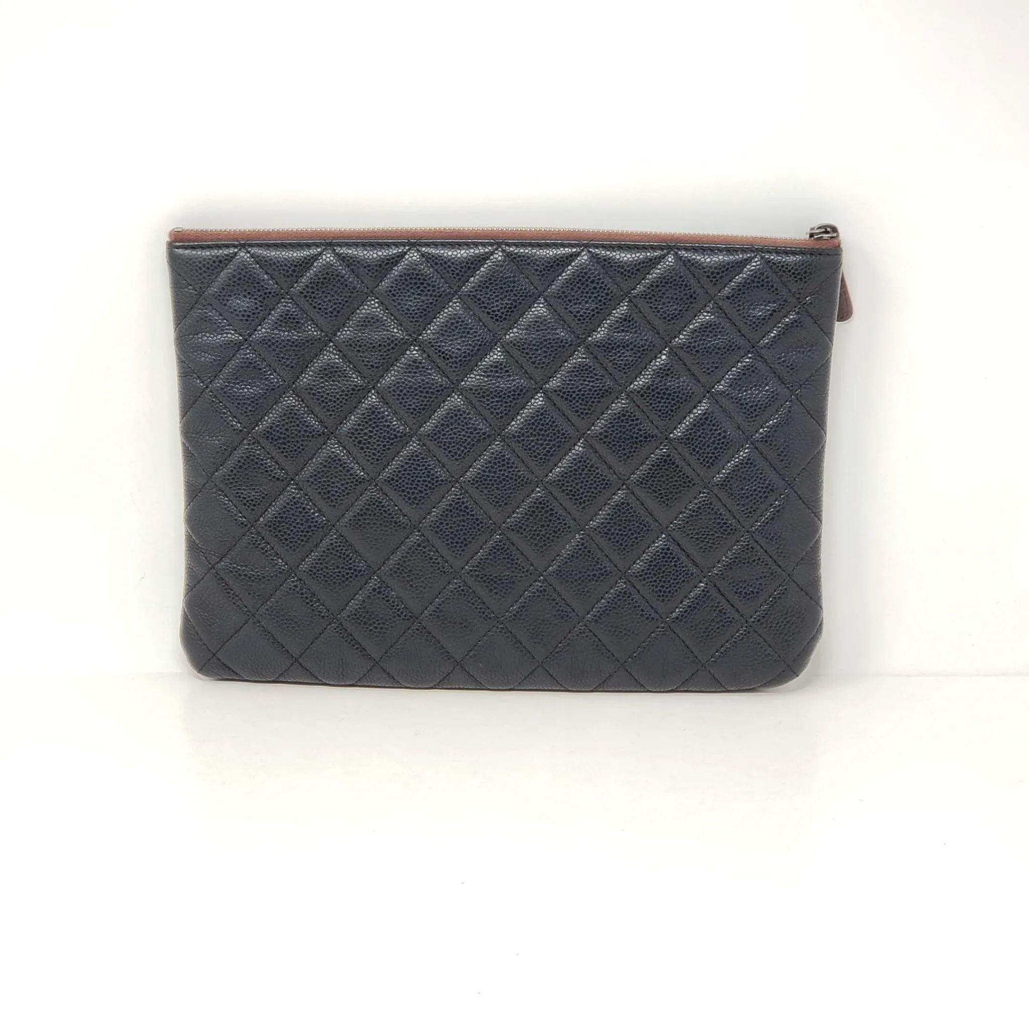 Chanel CC Caviar Quilted Cosmetic / Clutch Bag