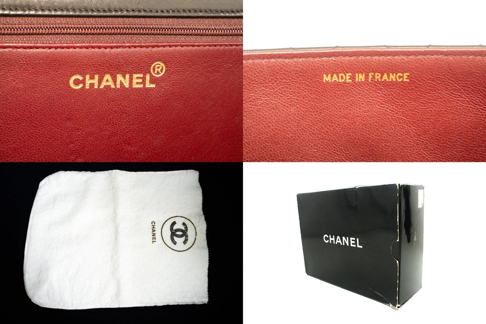 CHANEL Chain Shoulder Bag Clutch Black Quilted Flap Lambskin Purse m23