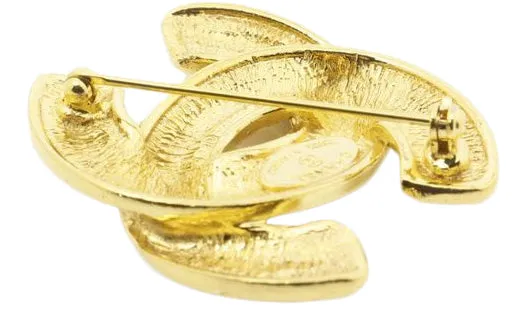 CHANEL | Coco Mark Quilted Brooch | Gold