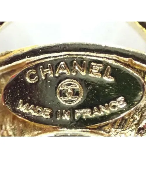 CHANEL | Coco Mark Quilted Brooch | Gold