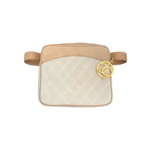 Chanel Cream and Beige Quilted Belt Bag
