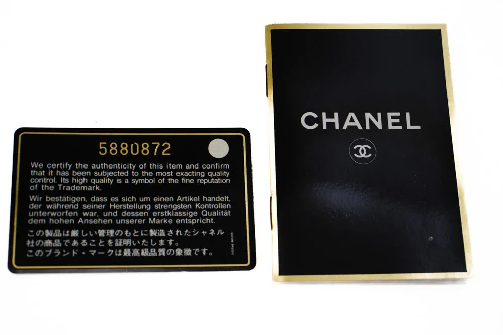 CHANEL Full Flap Chain Shoulder Bag Clutch Black Quilted Lambskin L45
