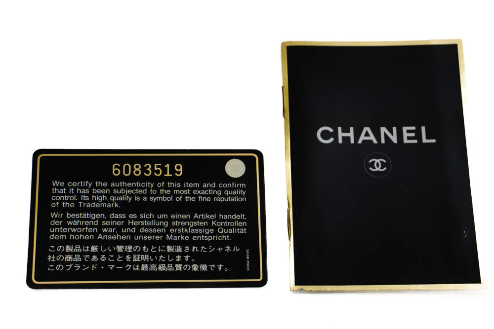 CHANEL Full Flap Chain Shoulder Bag Clutch Black Quilted Lambskin m62