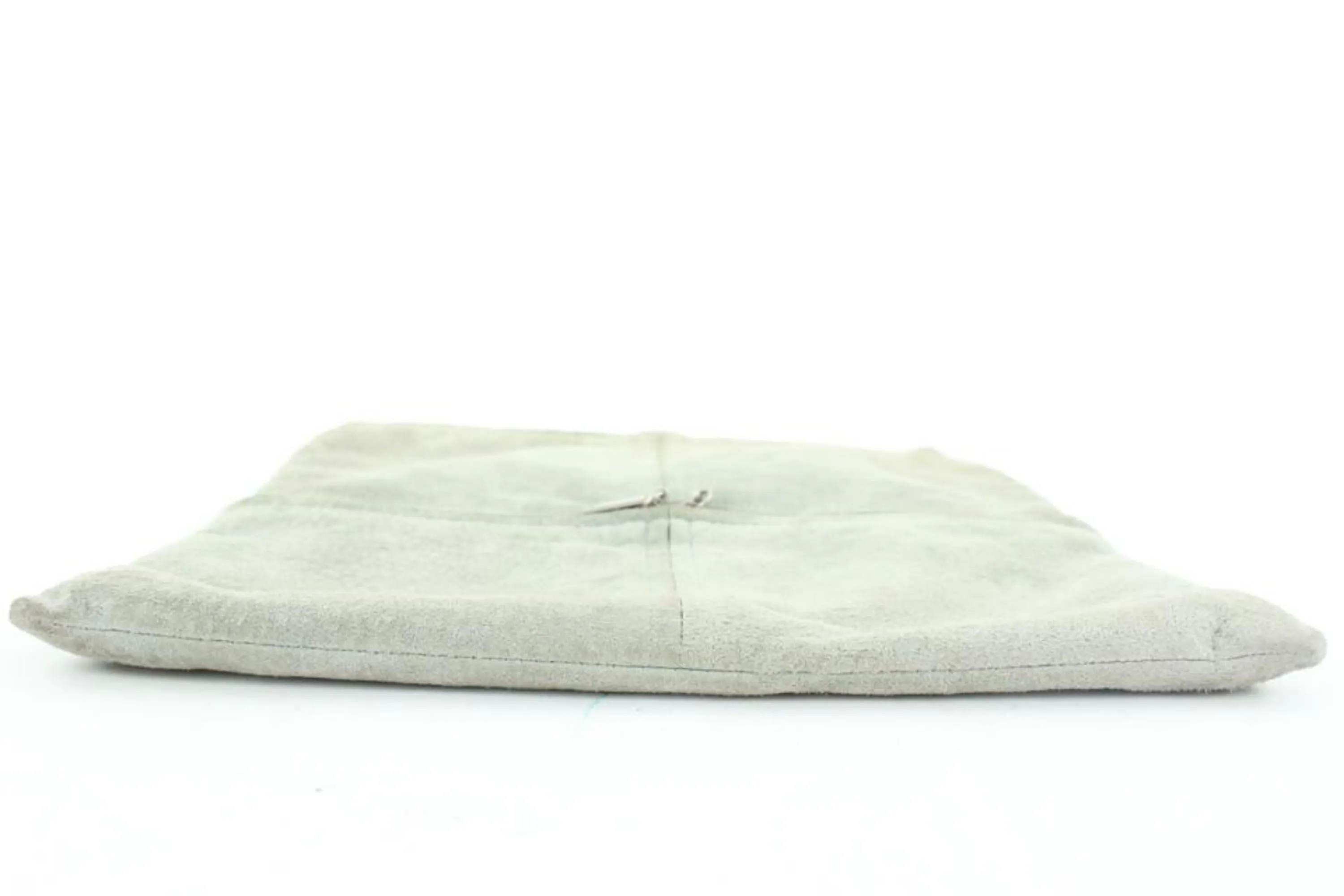 Chanel Grey Suede Flat Chain Crossbody Bag 1c815a
