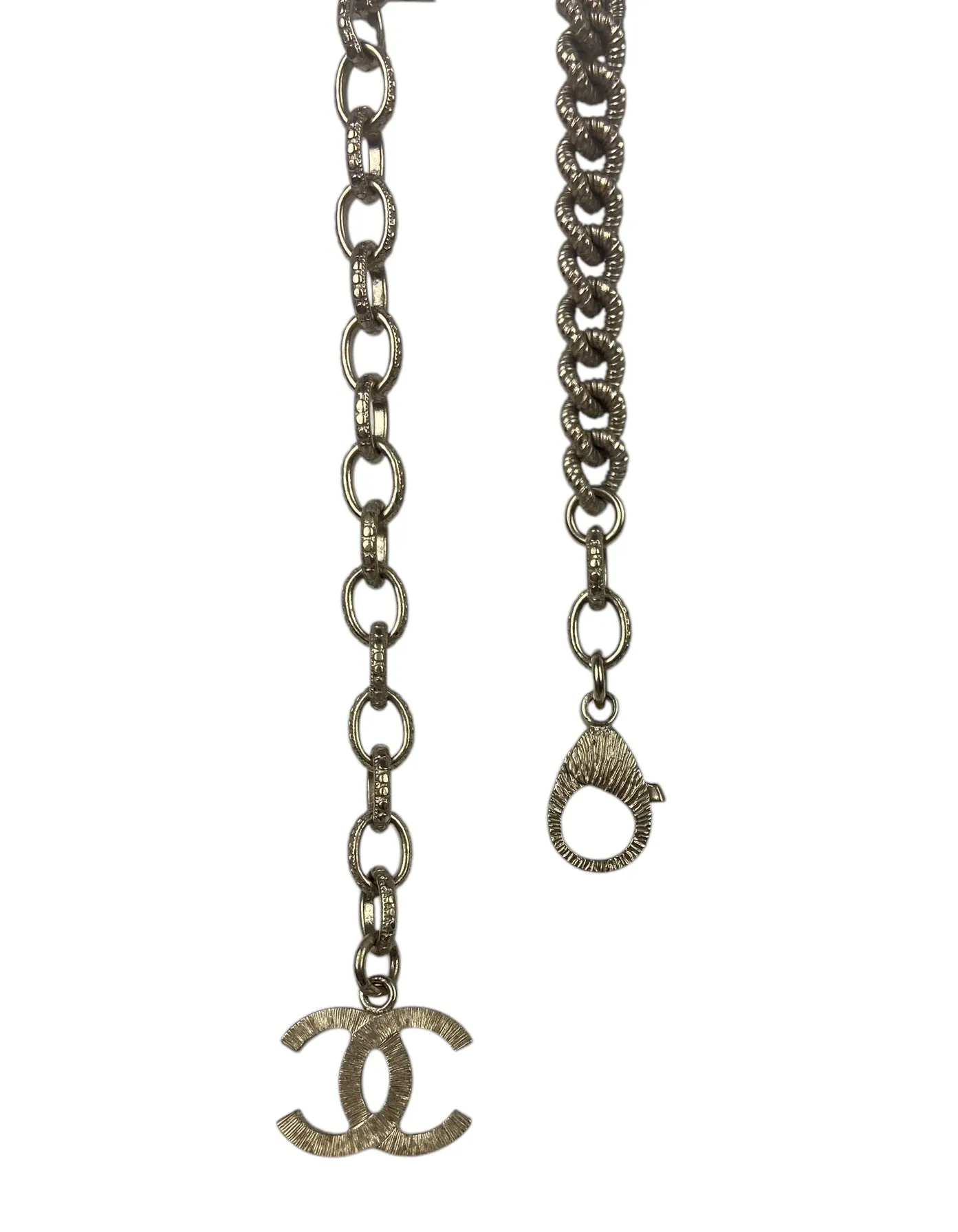 Chanel Metal Quilted CC Long Chain Necklace