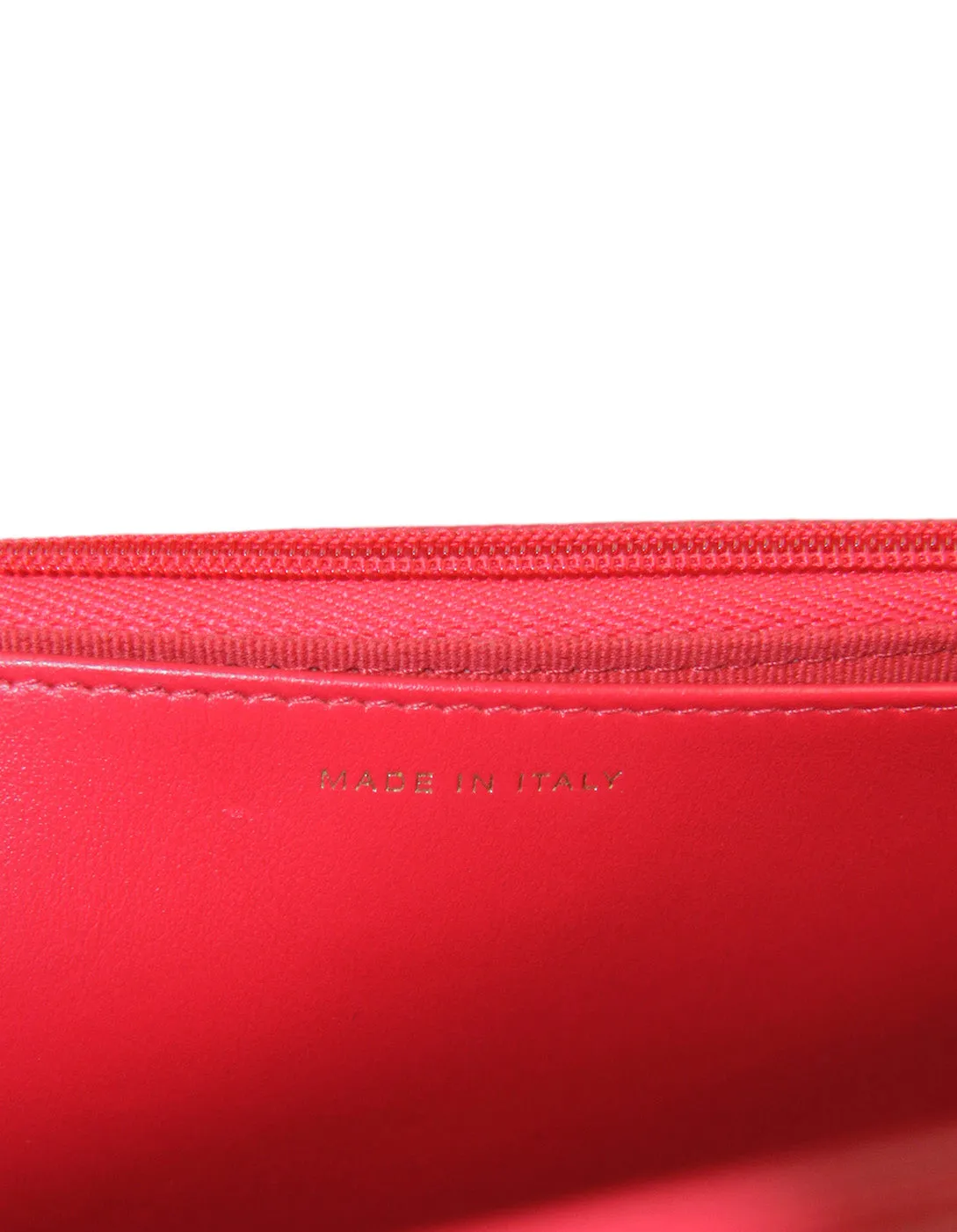 Chanel NEW Red Lambskin CC Heart WOC