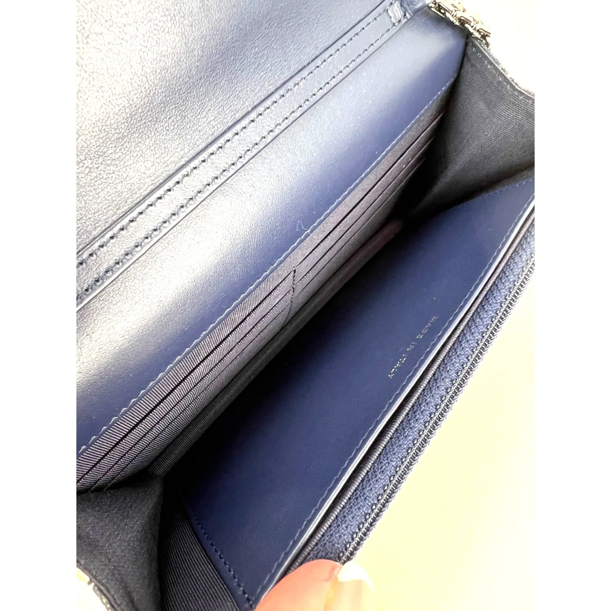 Chanel Reissue 2.55 Quilted Printed Canvas Limited Edition Wallet on a Chain Clutch RARE