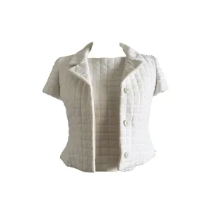 Chanel White Quilted Twin Set