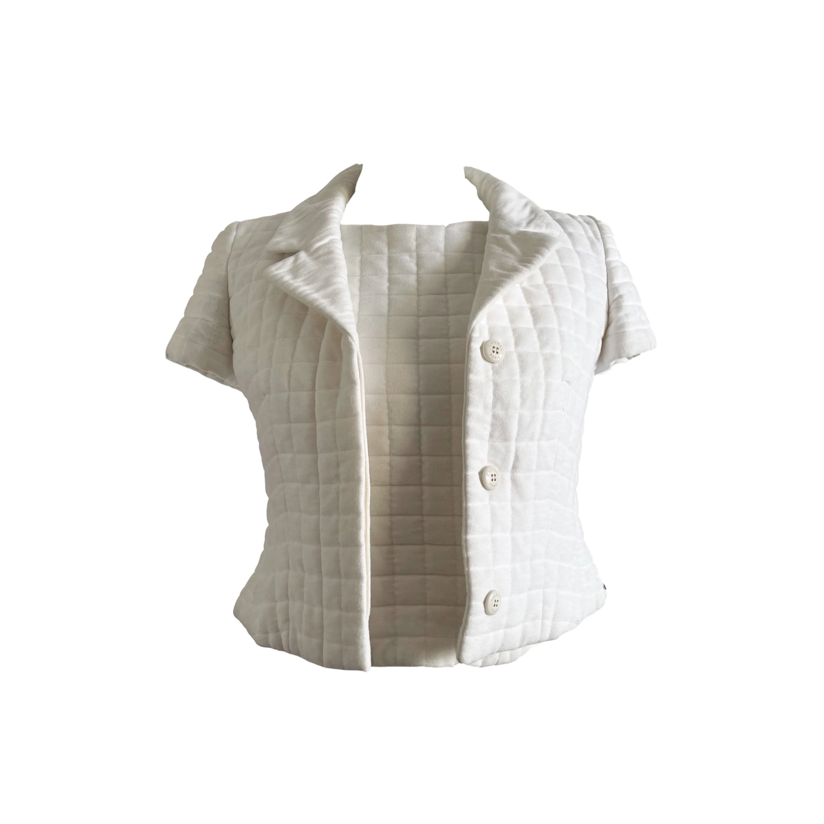 Chanel White Quilted Twin Set