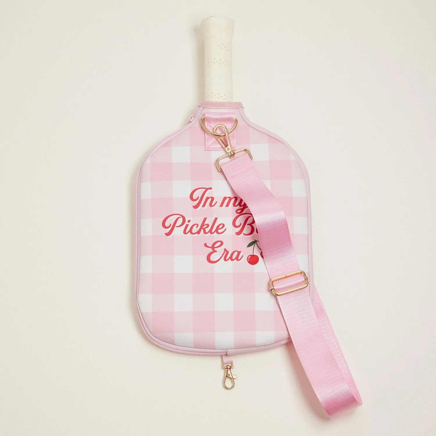 Checker and Cherry  Neoprene Pickleball Paddle Bag