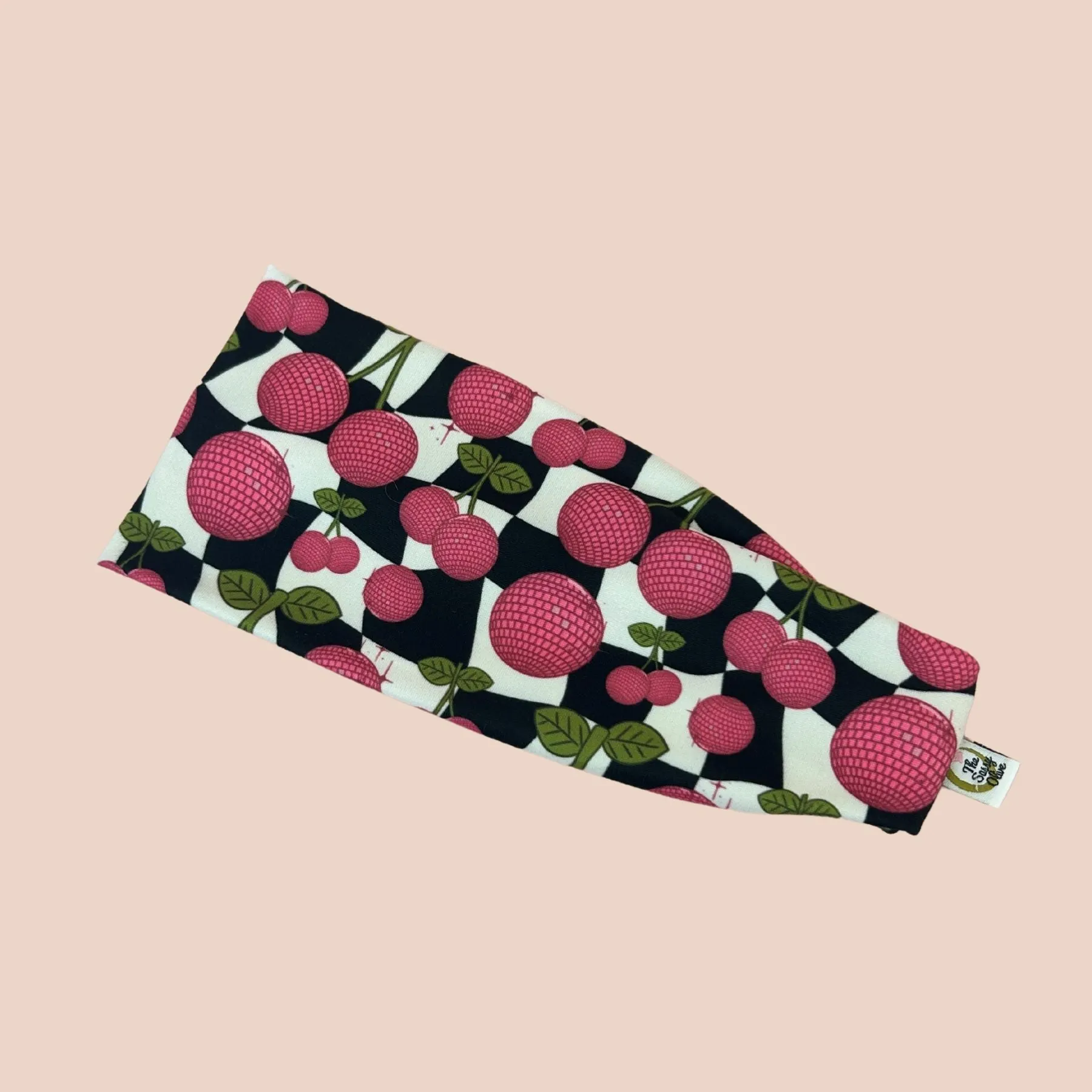 Checker Disco Cherries Stretch Headband