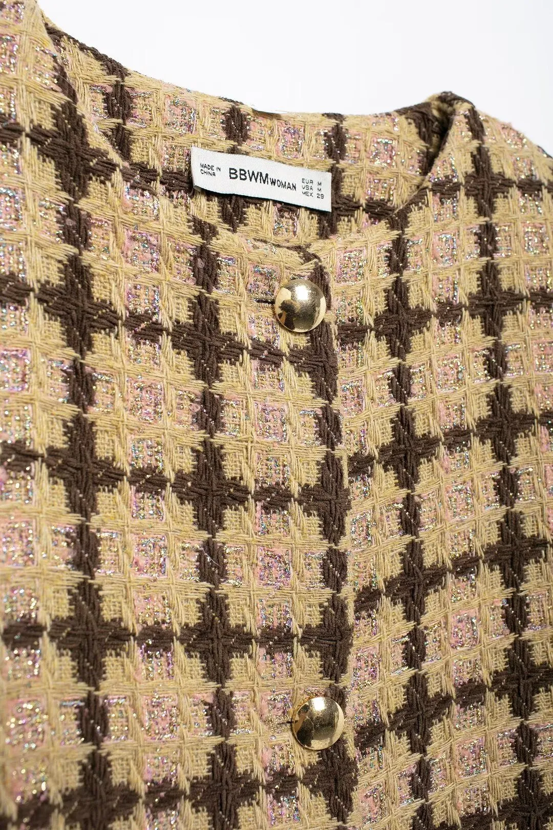 Checker Gold Button Jacket