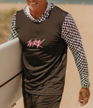 Checker Hooded L/S Lycra