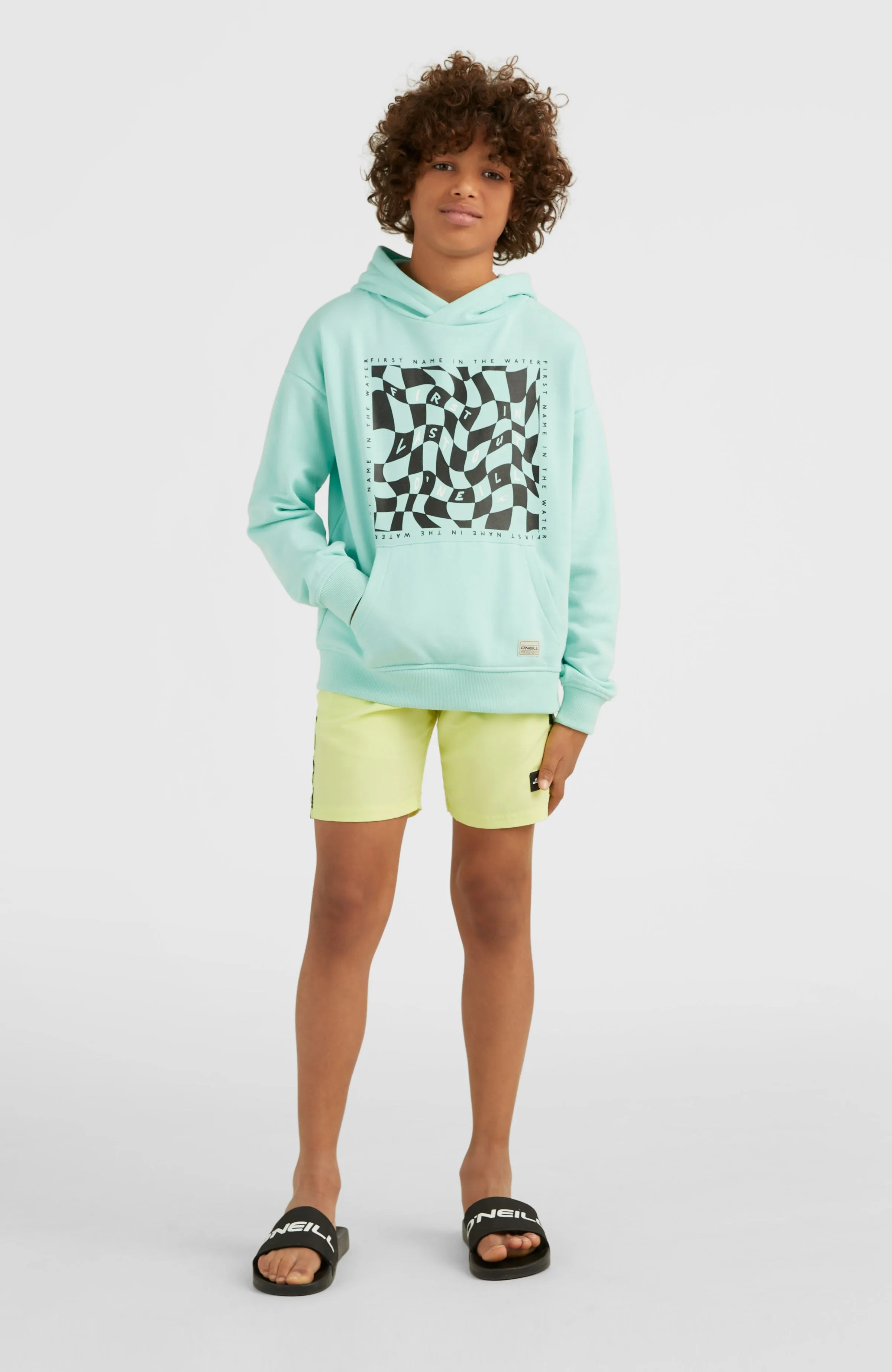 Checker Kapuzenpullover | Beach Glass