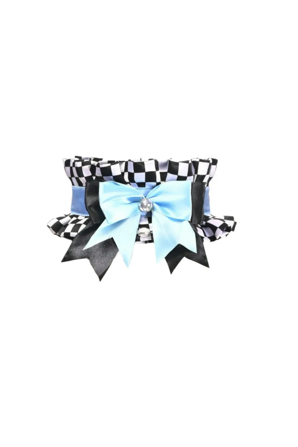 Checker Print Costume Choker