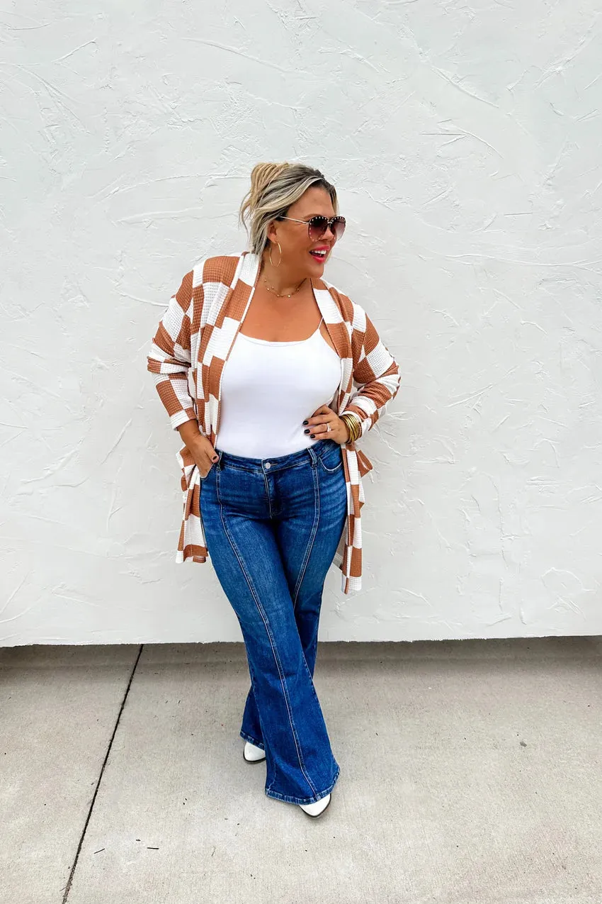 CHECKER PRINT LOLA CARDIGAN