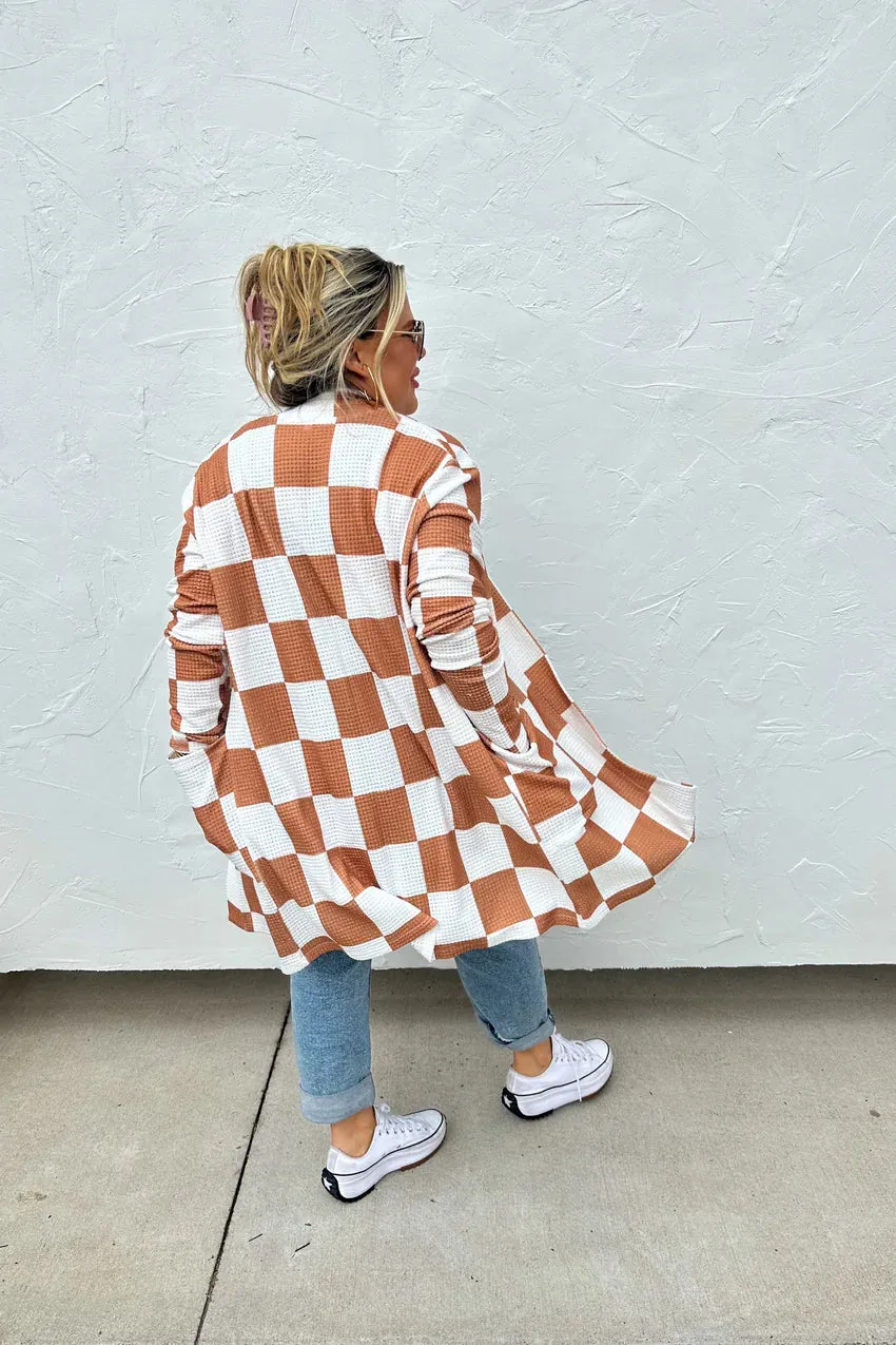 CHECKER PRINT LOLA CARDIGAN