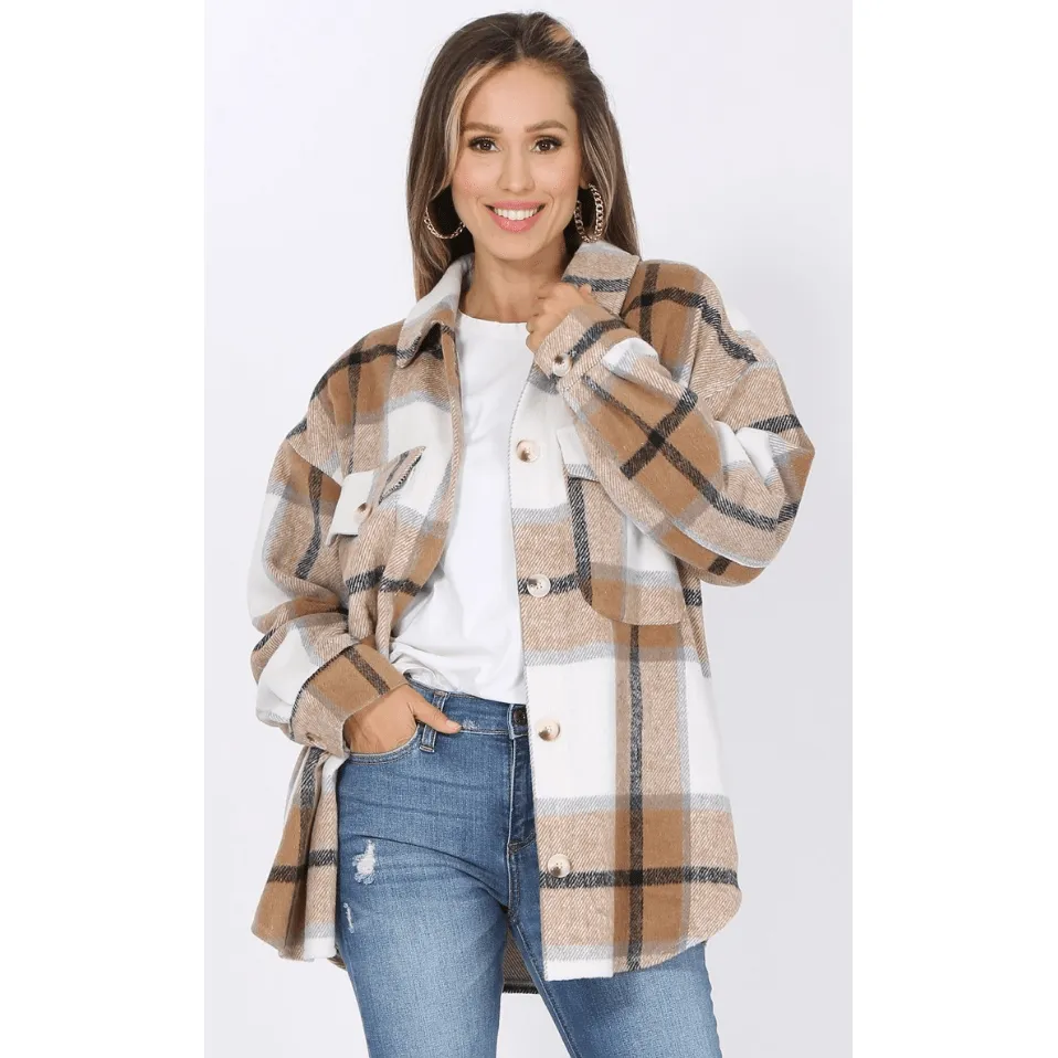 Checker shacket