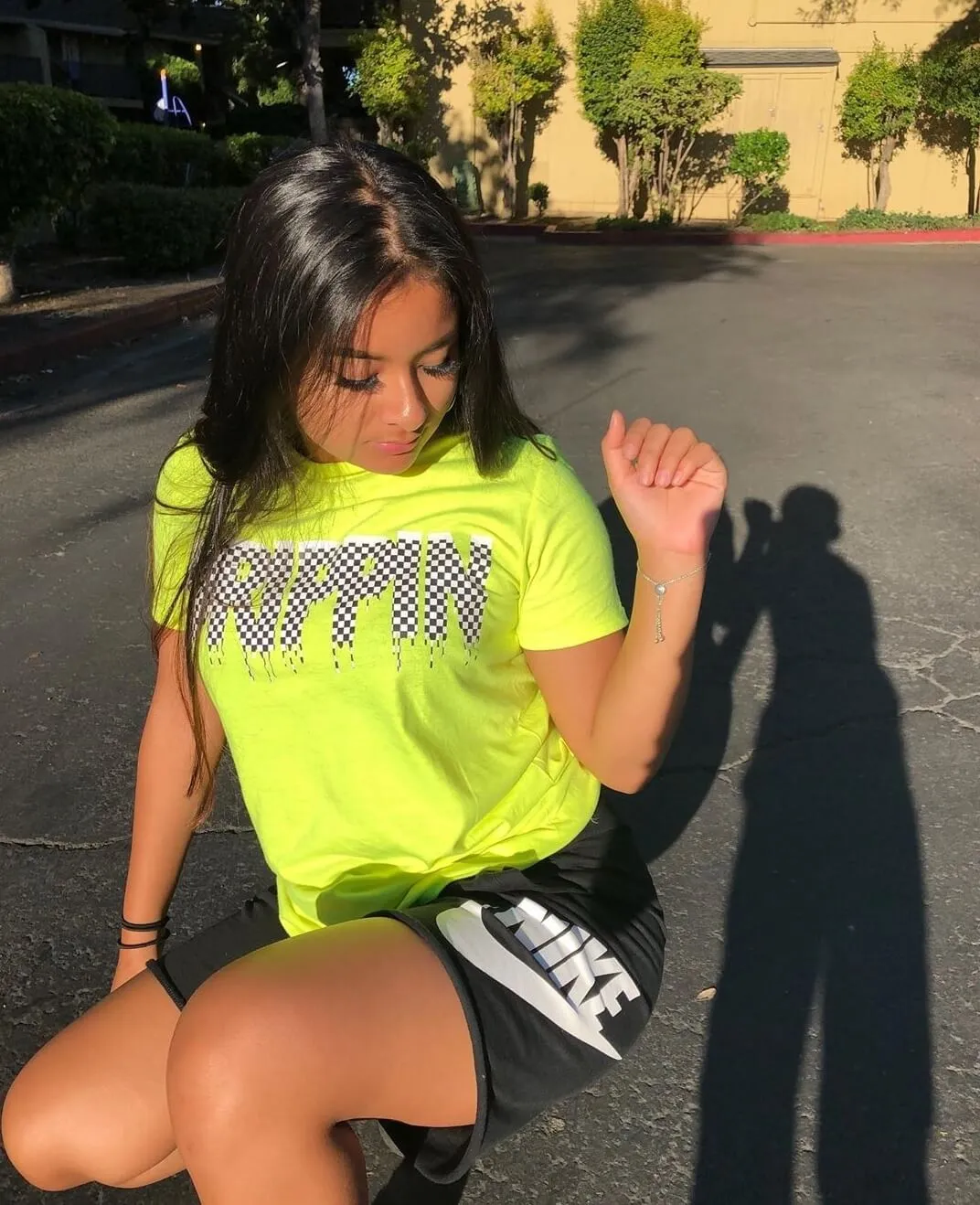 Checkered B&W Drippin | Neon Yellow Tee