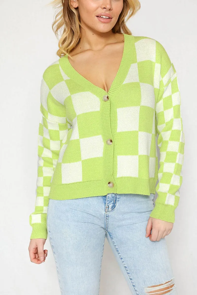 Checkered Cardigan