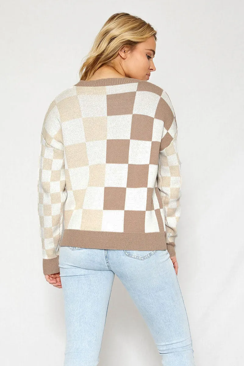 Checkered Cardigan