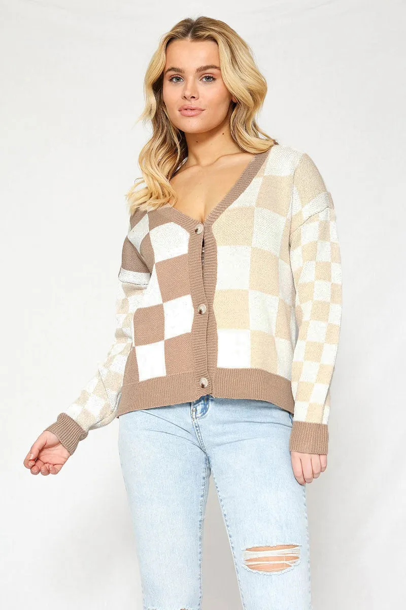 Checkered Cardigan