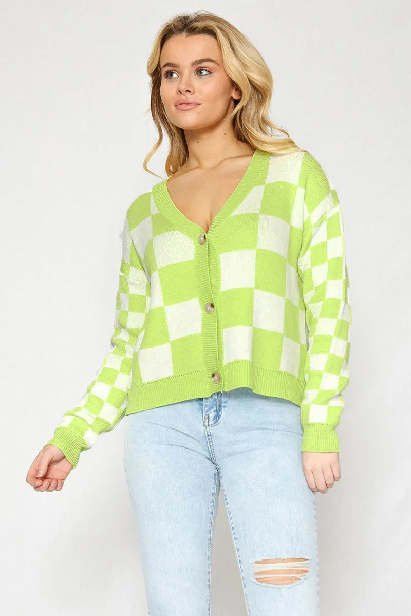Checkered Cardigan