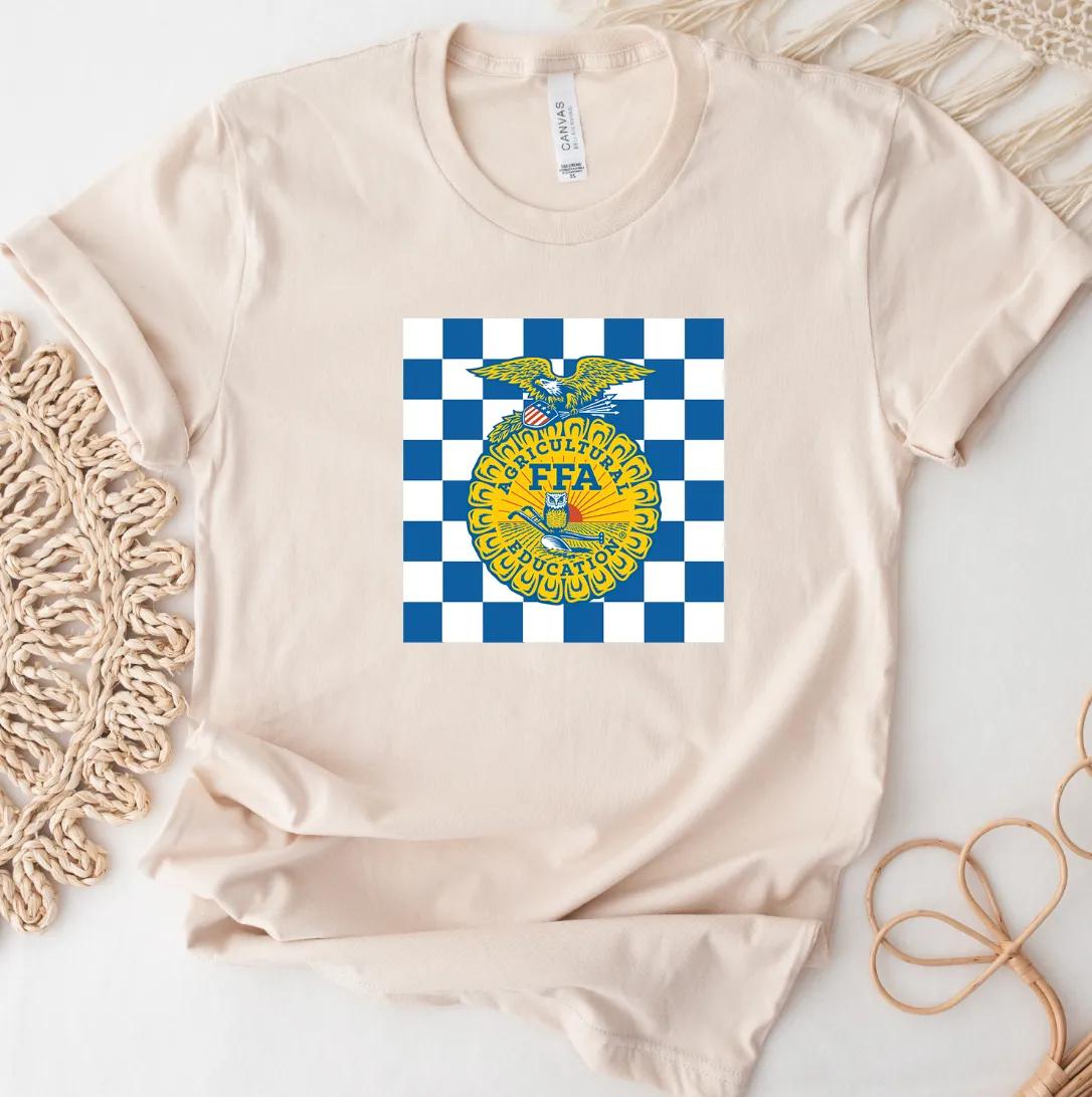 Checkered Emblem T-Shirt (XS-4XL) - Multiple Colors!