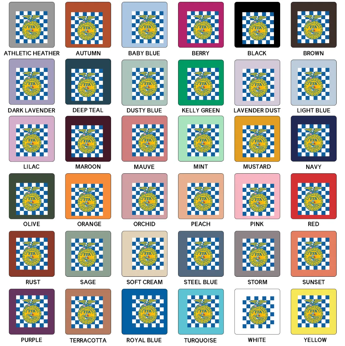 Checkered Emblem T-Shirt (XS-4XL) - Multiple Colors!
