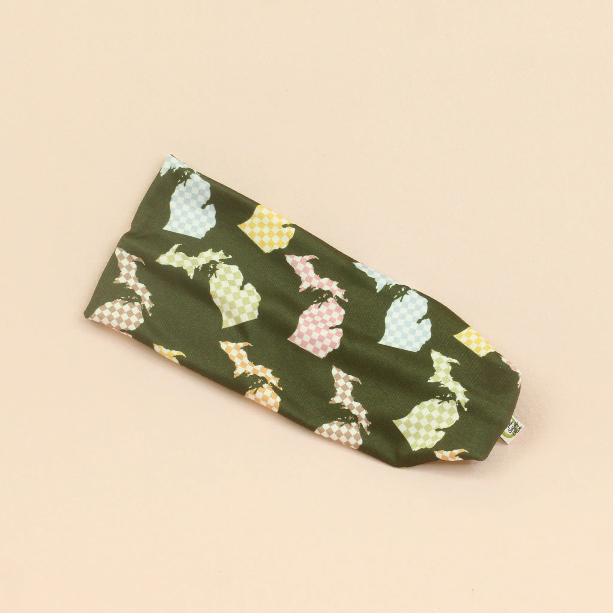 Checkered Michigan Stretch Headband