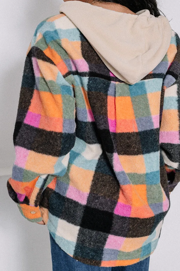 Checks The Box Brushed Checker Hoodie