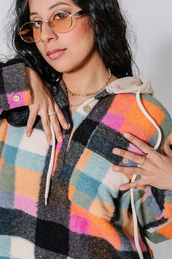 Checks The Box Brushed Checker Hoodie